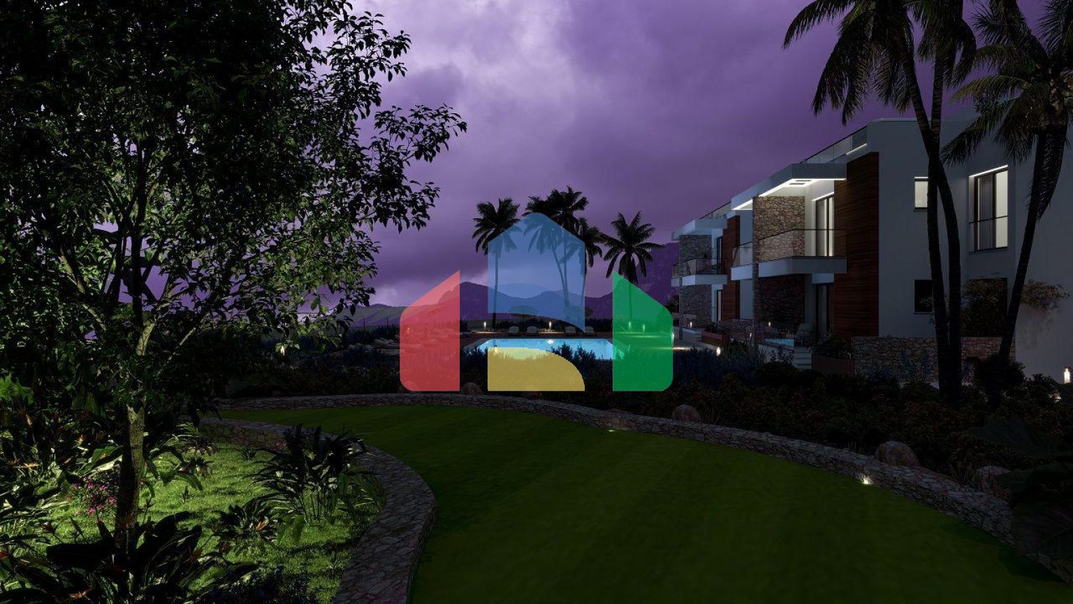 Трехкомнатная квартира 75 м2 с палисадником и террасой 8 м2 в новом комплексе у моря