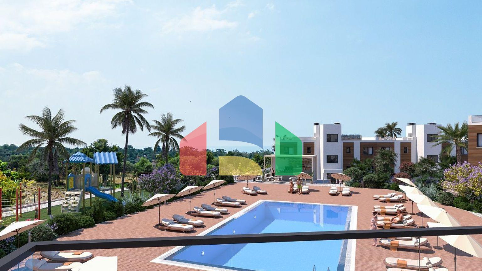 Трехкомнатная квартира 75 м2 с палисадником и террасой 8 м2 в новом комплексе у моря