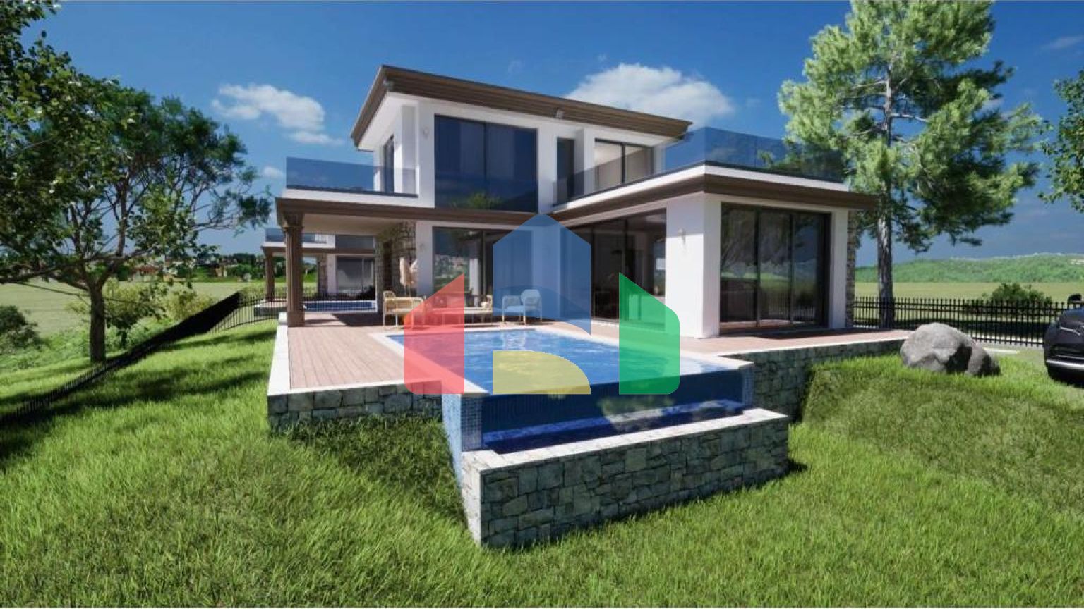 Четырехкомнатная вилла 200 м2 в новом комплексе в Эсентепе