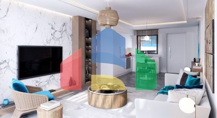 Трехкомнатная квартира 83 м2 с двумя террасами в новом красивом комплексе Трехкомнатная квартира 83 м2 с двумя террасами в новом красивом комплексе