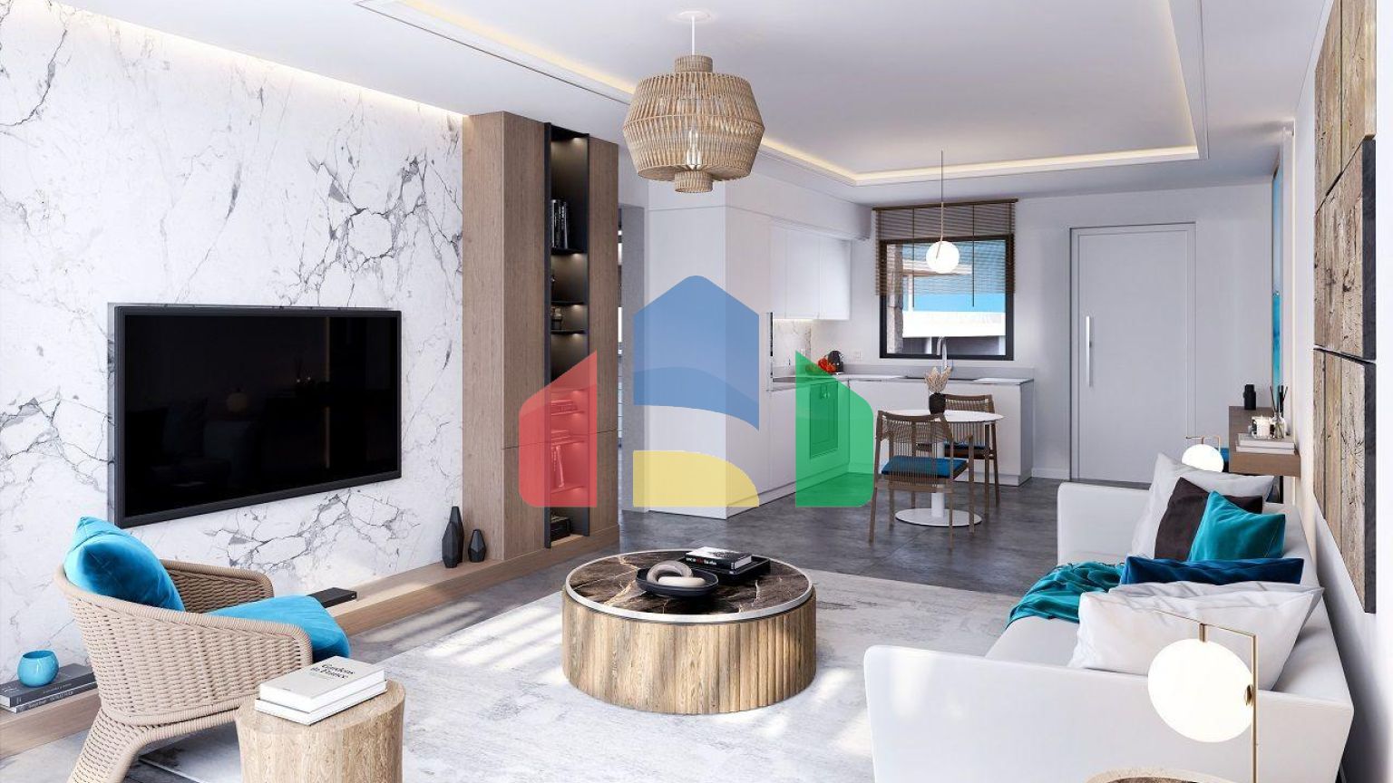 Трехкомнатный Loft Penthouse 82 м2 в красивом комплексе в Эсентепе