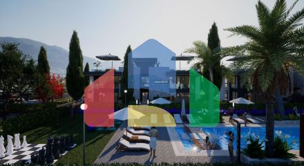 3-комнатные апартаменты 80 м2 с террасой и садом в новом комплексе в Алсанджаке 3-комнатные апартаменты 80 м2 с террасой и садом в новом комплексе в Алсанджаке