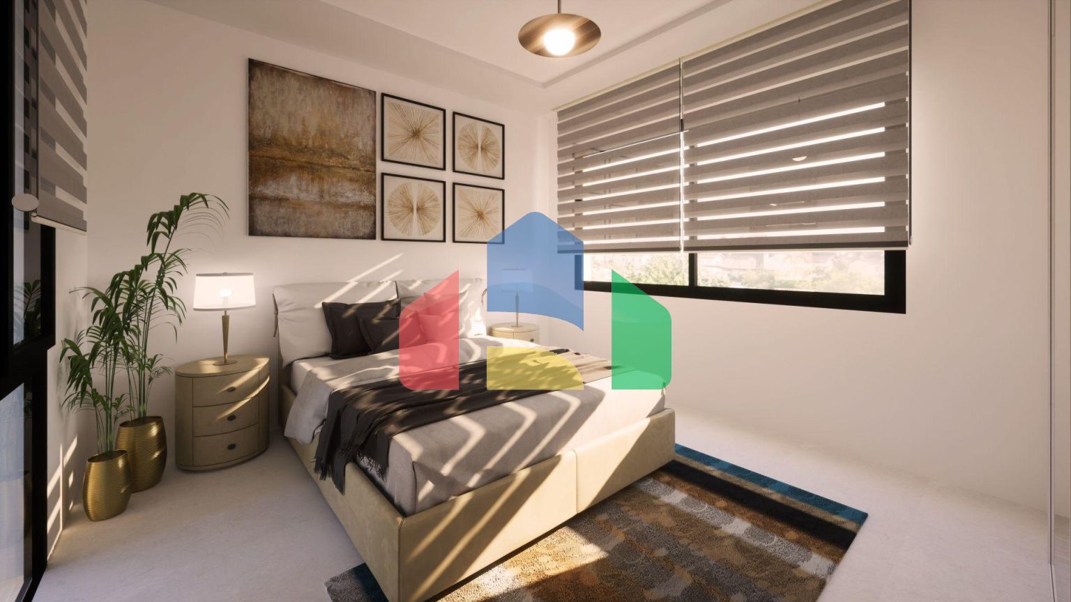 3-комнатные апартаменты 80 м2 с террасой и садом в новом комплексе в Алсанджаке