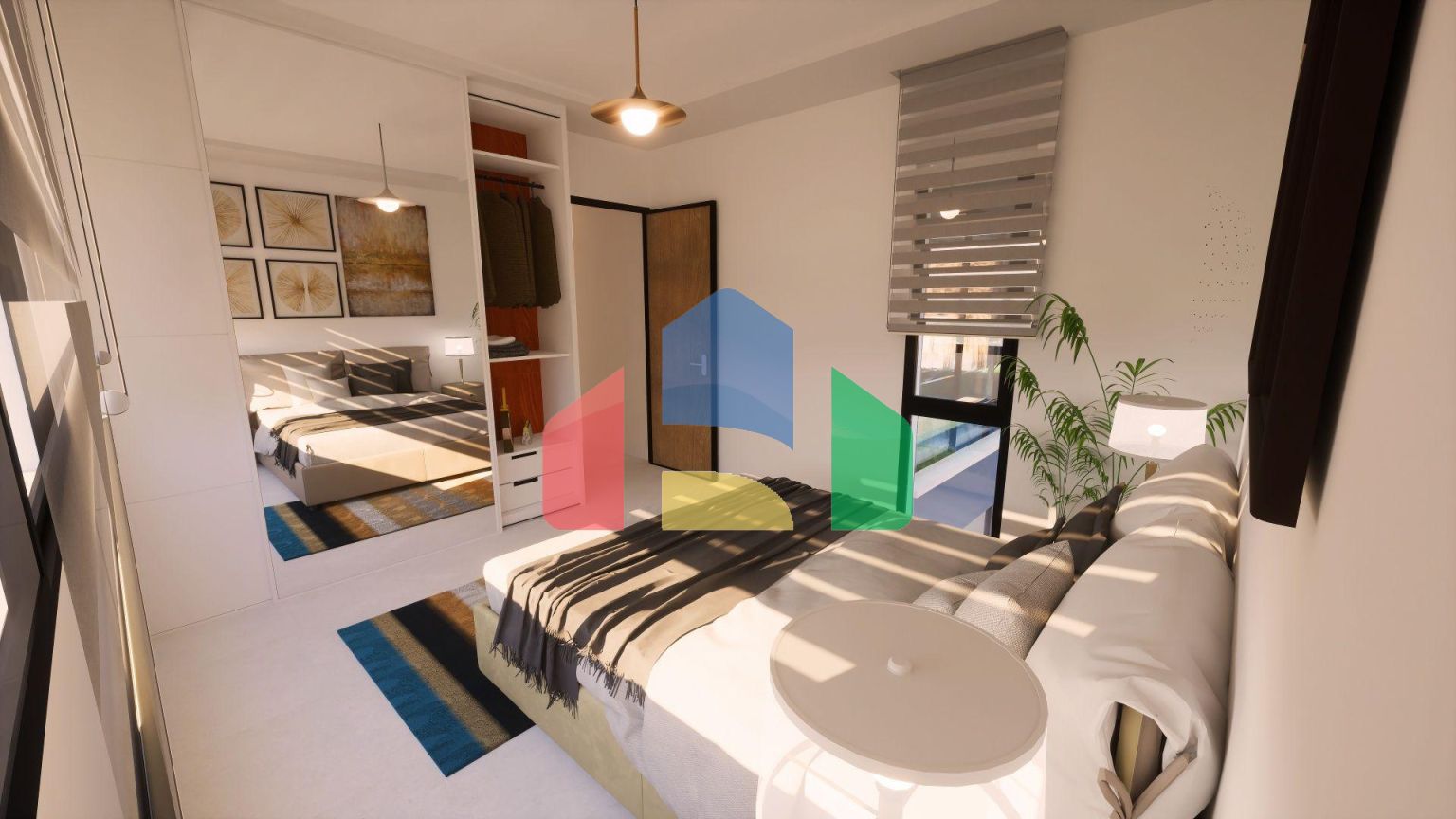 3-комнатные апартаменты 80 м2 с террасой и садом в новом комплексе в Алсанджаке