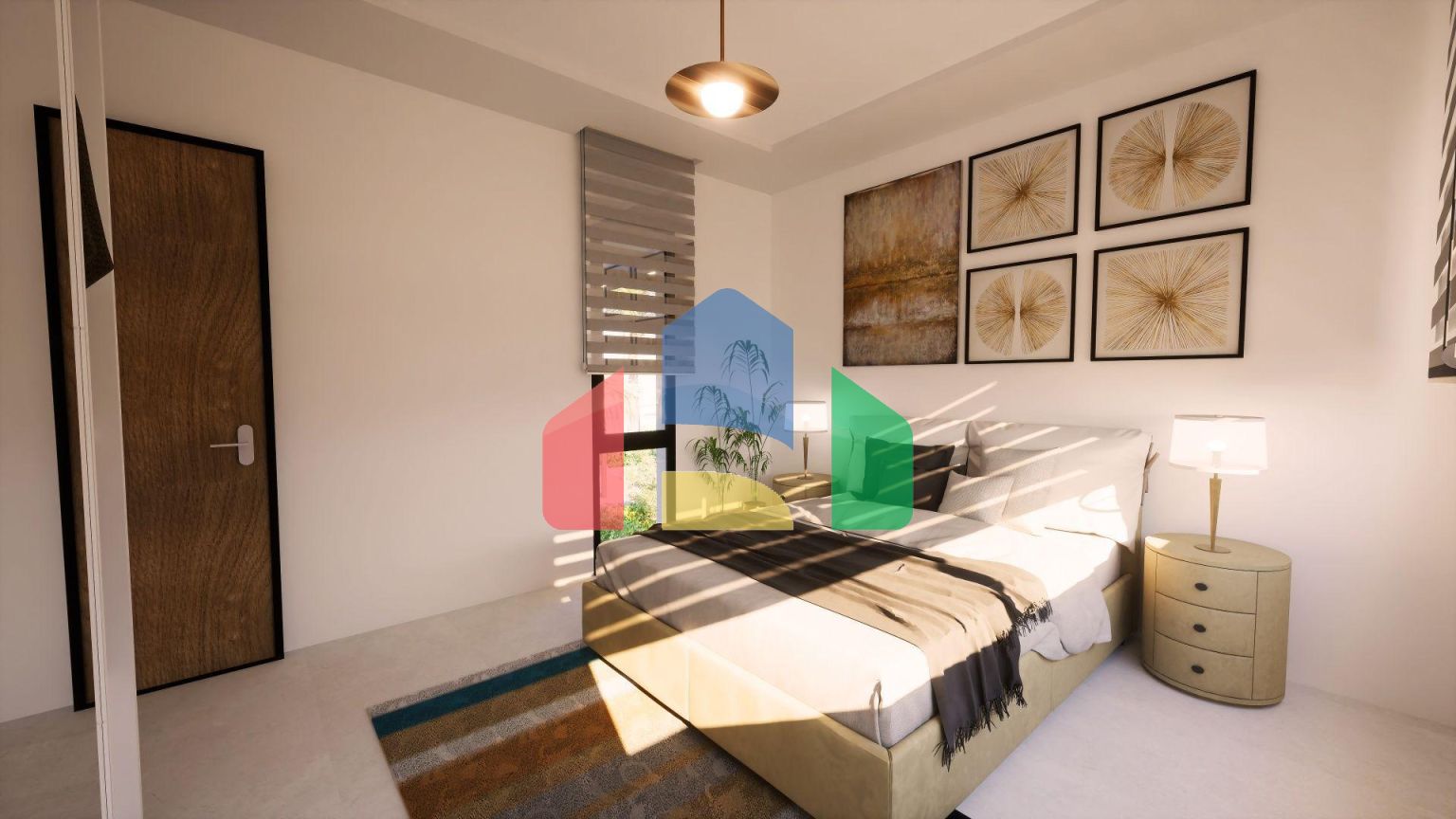 3-комнатные апартаменты 80 м2 с террасой и садом в новом комплексе в Алсанджаке