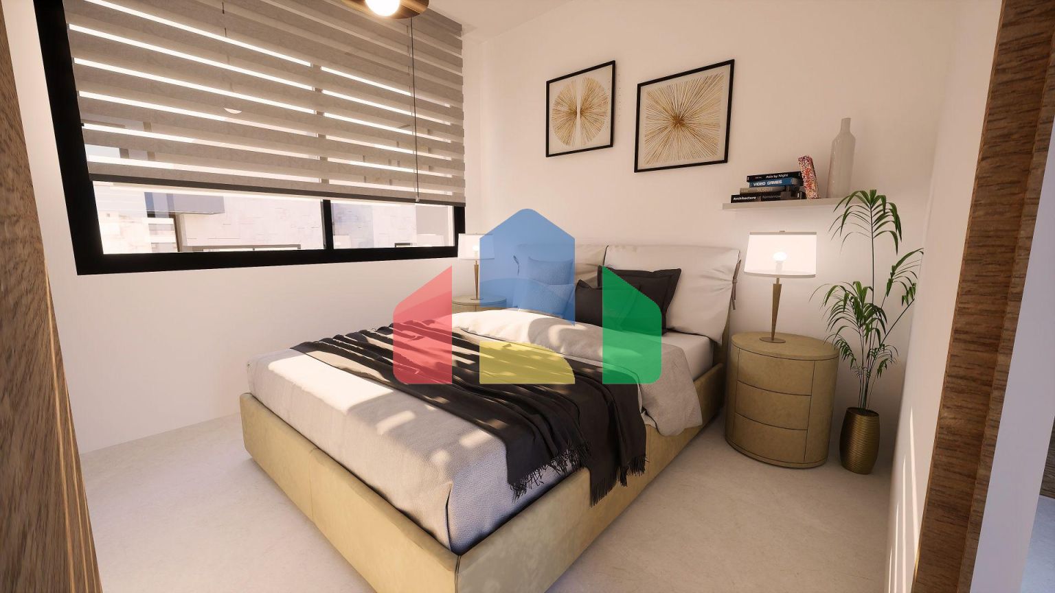 3-комнатные апартаменты 80 м2 с террасой и садом в новом комплексе в Алсанджаке