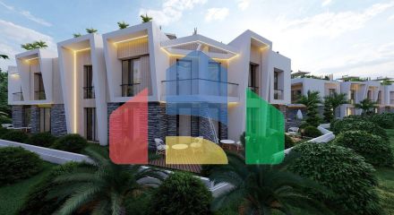 2-комнатные апартаменты 50 м2 с балконом и садом в Алсанджаке 2-комнатные апартаменты 50 м2 с балконом и садом в Алсанджаке