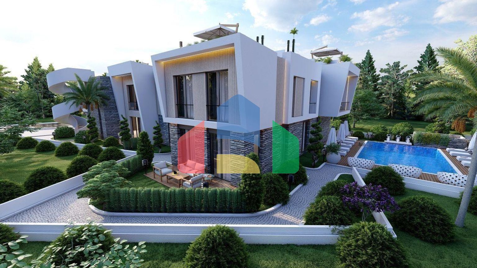 Трехкомнатная квартира 70 м2 с балконом и садом в Алсанджаке