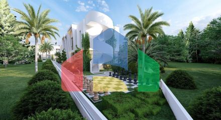 Трехкомнатная квартира 70 м2 с балконом и садом в Алсанджаке Трехкомнатная квартира 70 м2 с балконом и садом в Алсанджаке