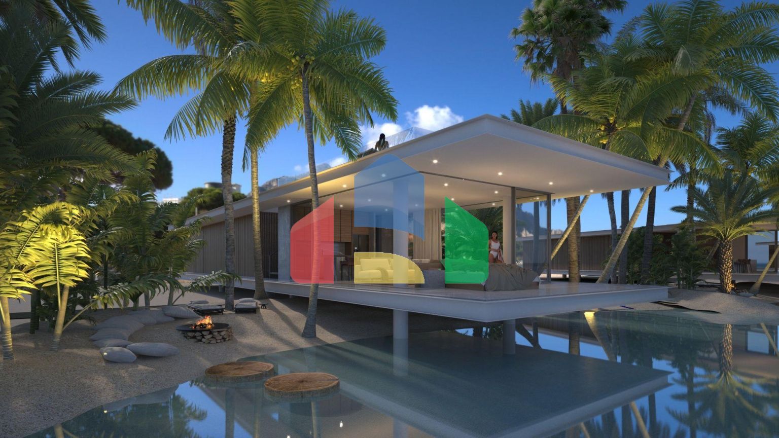 Двухкомнатная квартира 60 м2 в одном из самых красивых комплексов на берегу моря