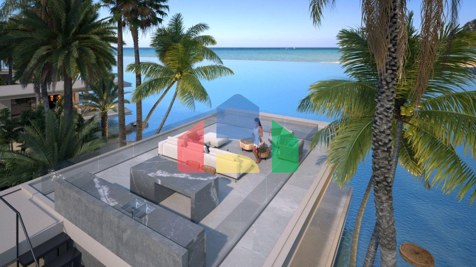 Двухкомнатная квартира 60 м2 в одном из самых красивых комплексов на берегу моря