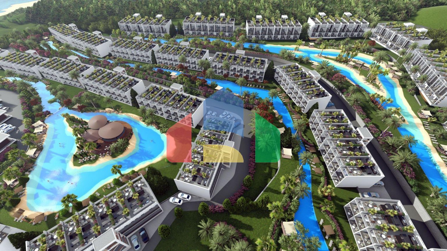 Двухкомнатная квартира 60 м2 в одном из самых красивых комплексов на берегу моря