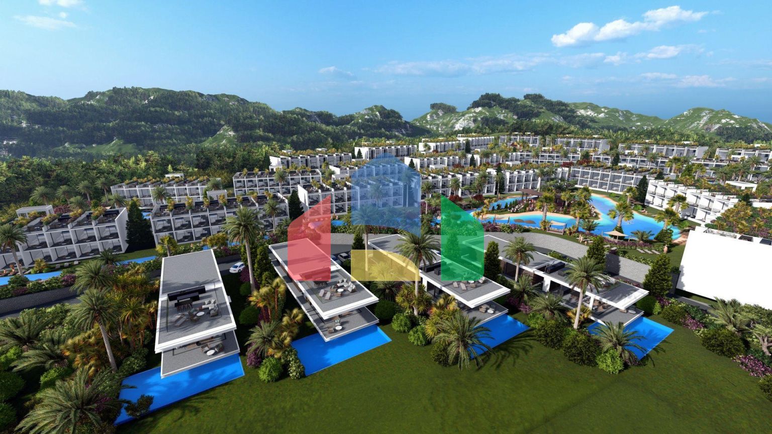 Двухкомнатная квартира 60 м2 в одном из самых красивых комплексов на берегу моря