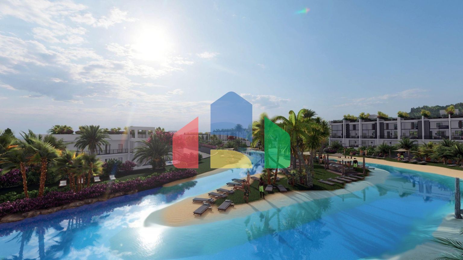 Двухкомнатная квартира 60 м2 в одном из самых красивых комплексов на берегу моря