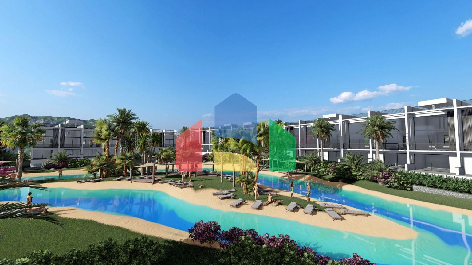 Двухкомнатная квартира 60 м2 в одном из самых красивых комплексов на берегу моря