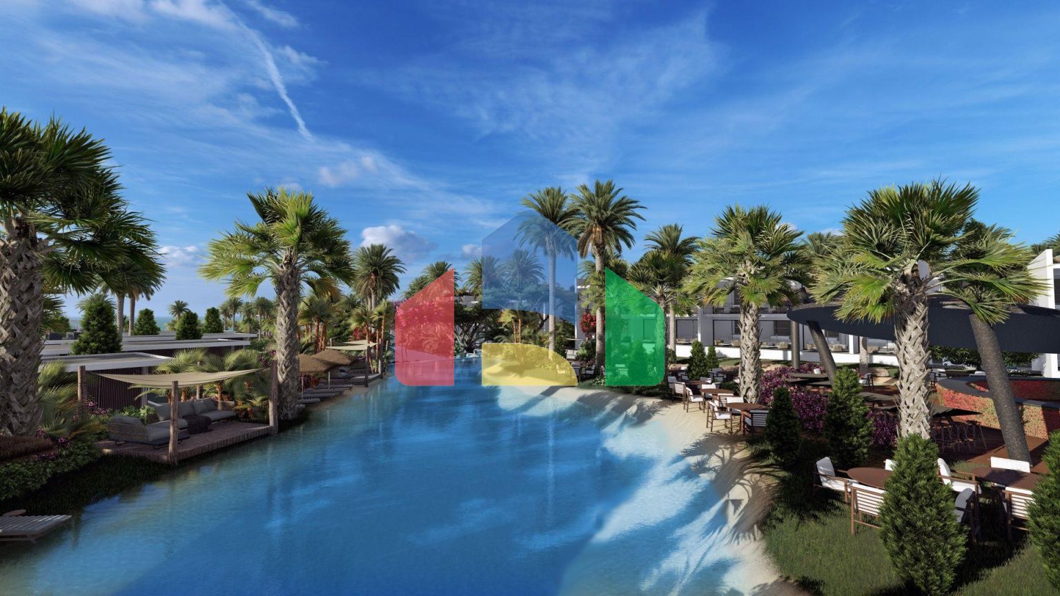 Двухкомнатная квартира 60 м2 в одном из самых красивых комплексов на берегу моря