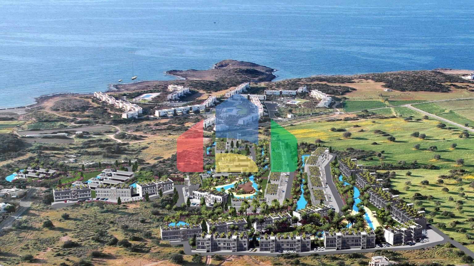 Двухкомнатная квартира 60 м2 в одном из самых красивых комплексов на берегу моря