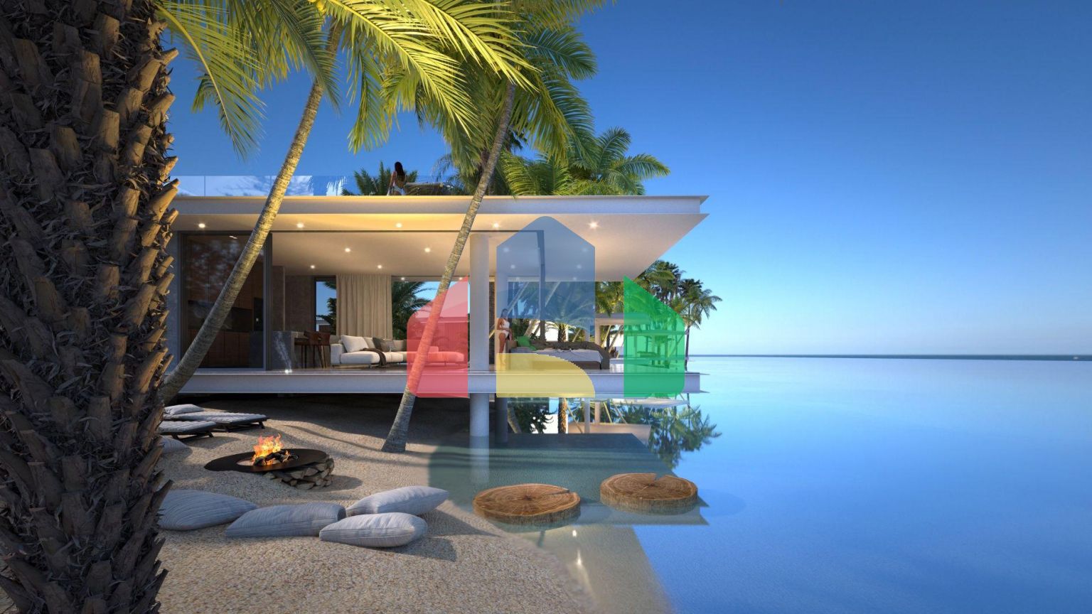 Двухкомнатная квартира 60 м2 в одном из самых красивых комплексов на берегу моря