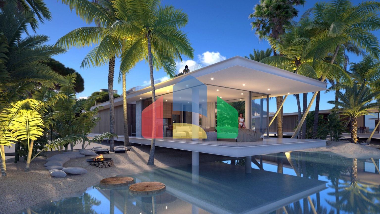 Двухкомнатная квартира 60 м2 в одном из самых красивых комплексов на берегу моря