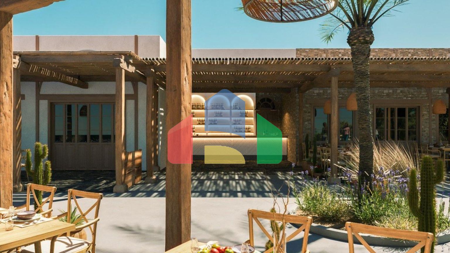 Студия 39 м2 с частным бассейном в 700 метрах от моря