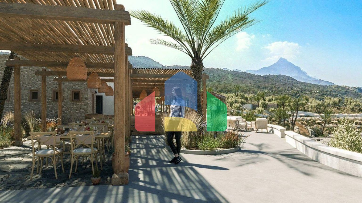 Студия 39 м2 с частным бассейном в 700 метрах от моря