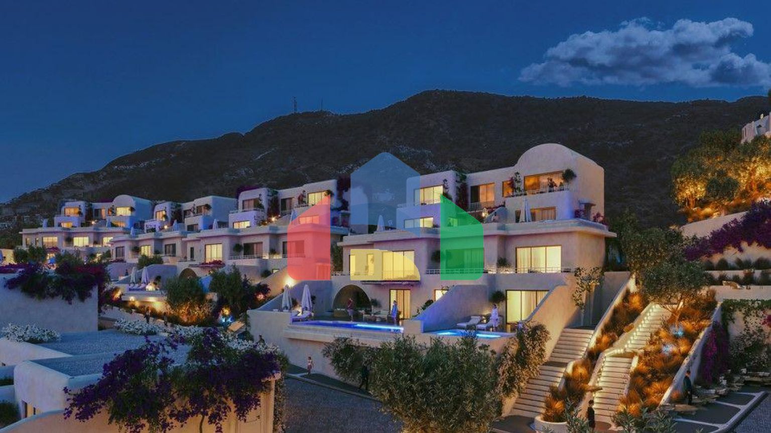 Двухкомнатная джуниор вилла  76 м2 с частным бассейном и просторной террасой рядом с морем