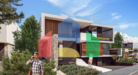 Современная вилла 3+1 (241 м2) с большой террасой и бассейном в Чаталкое