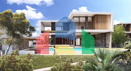 Современная вилла 3+1 (241 м2) с большой террасой и бассейном в Чаталкое