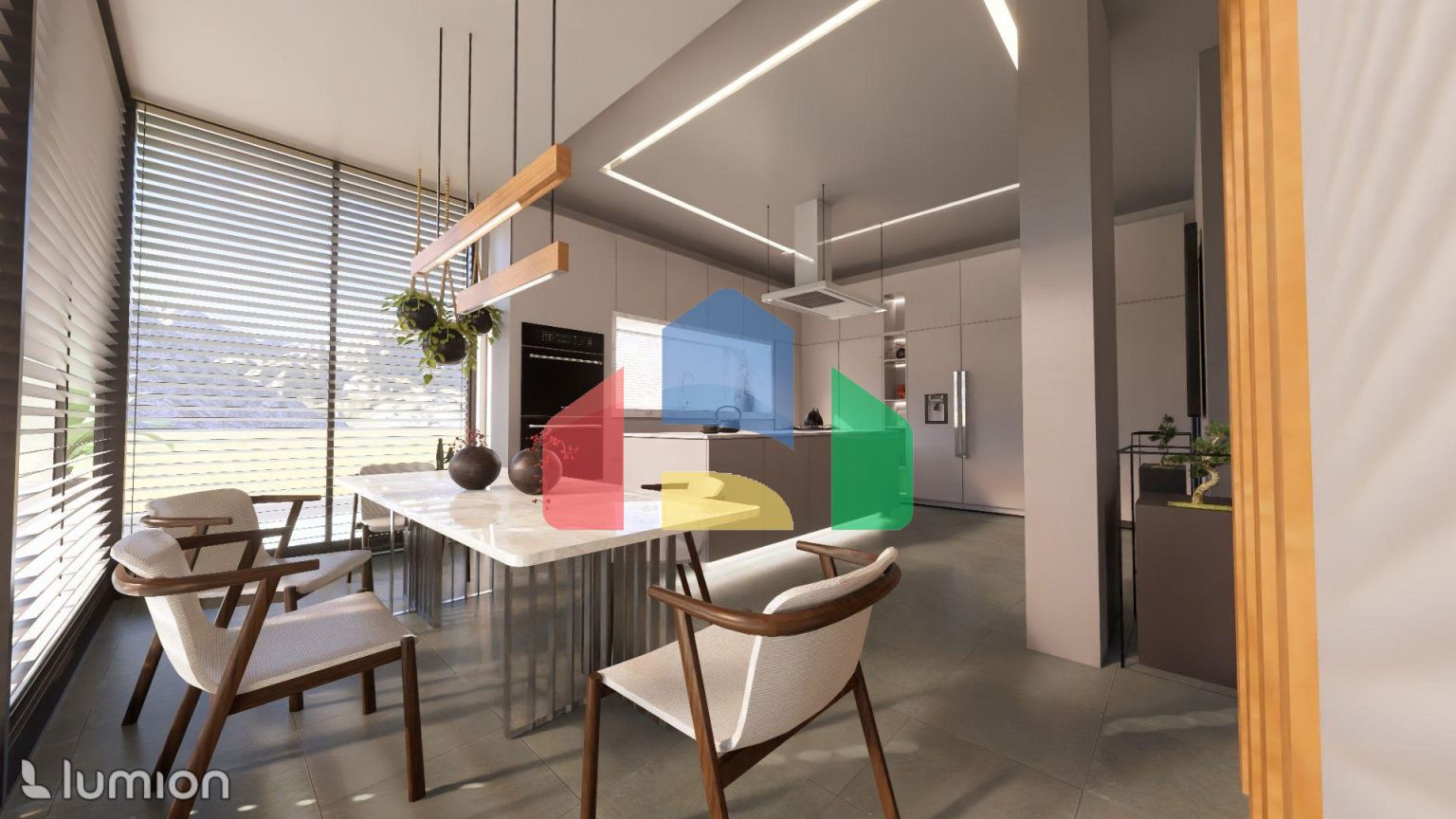 Современная вилла 3+1 (241 м2) с большой террасой и бассейном в Чаталкое