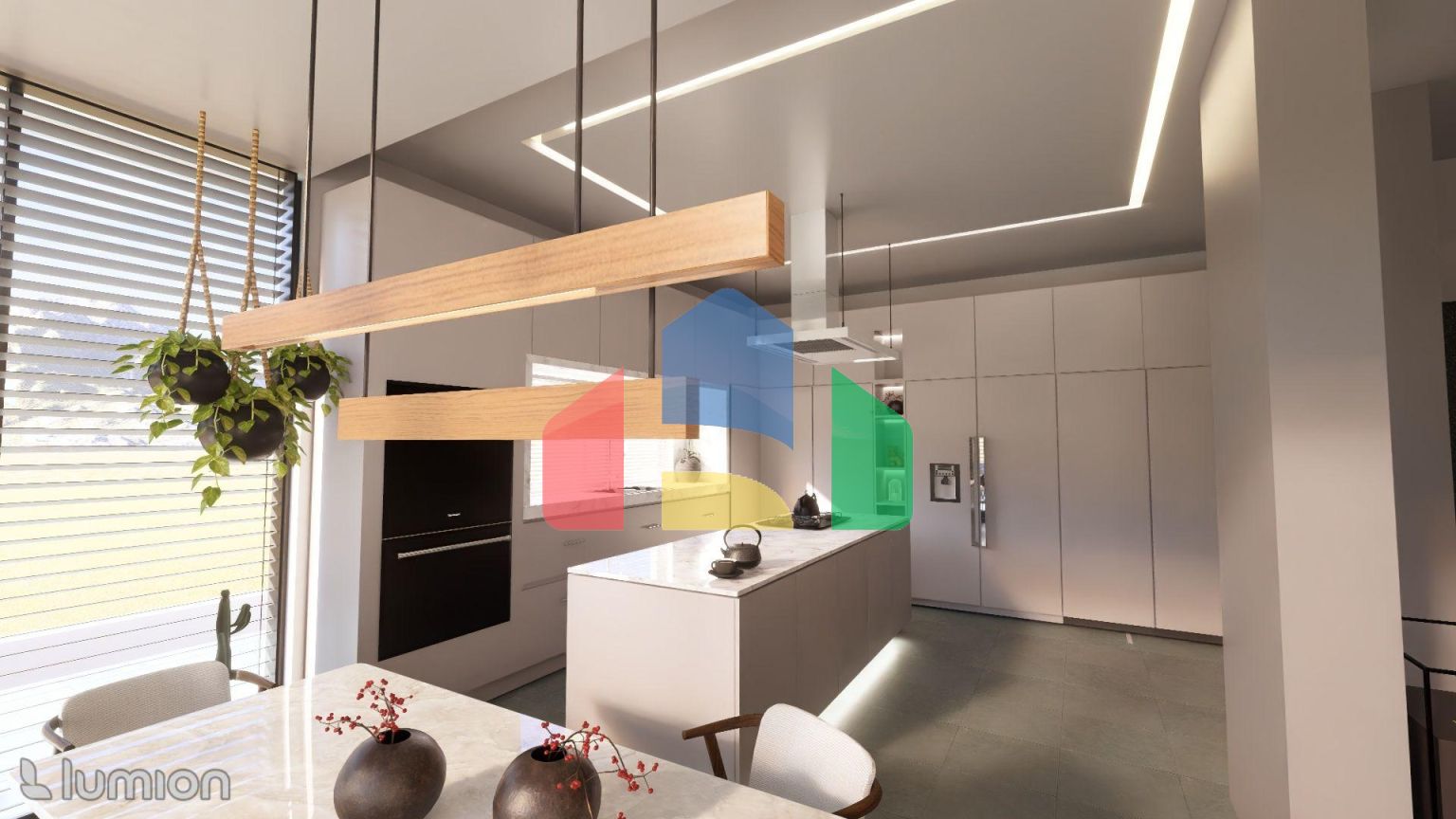 Современная вилла 3+1 (241 м2) с большой террасой и бассейном в Чаталкое