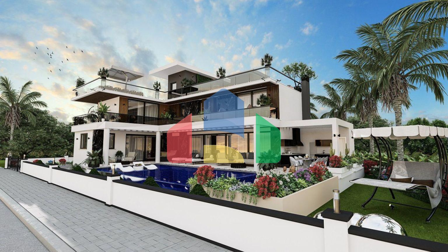 Роскошная вилла 4+1 (440 м2) в престижном районе Кирении