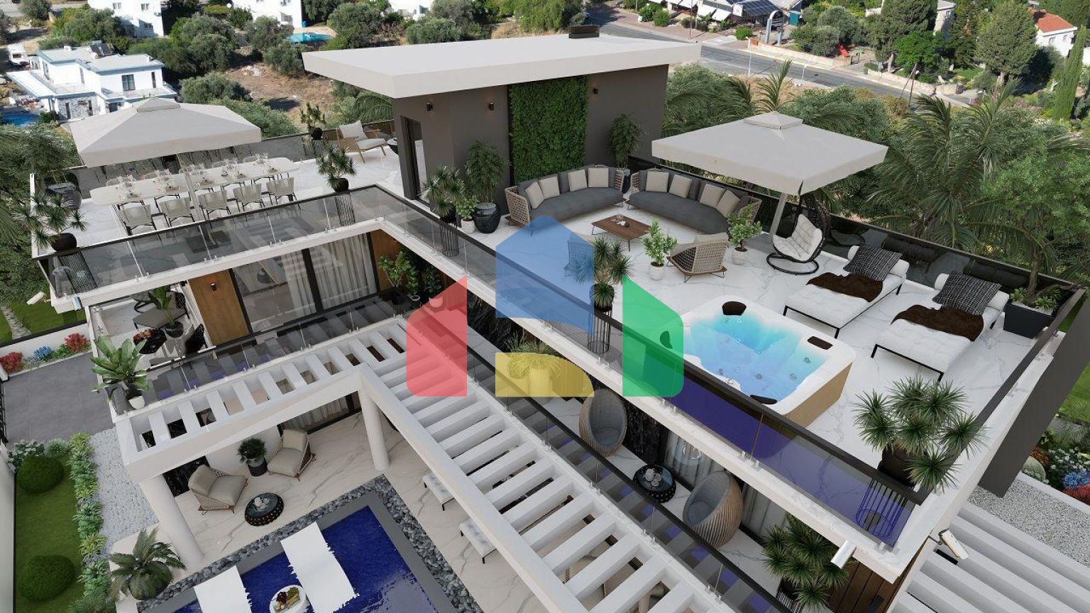 Роскошная вилла 4+1 (440 м2) в престижном районе Кирении