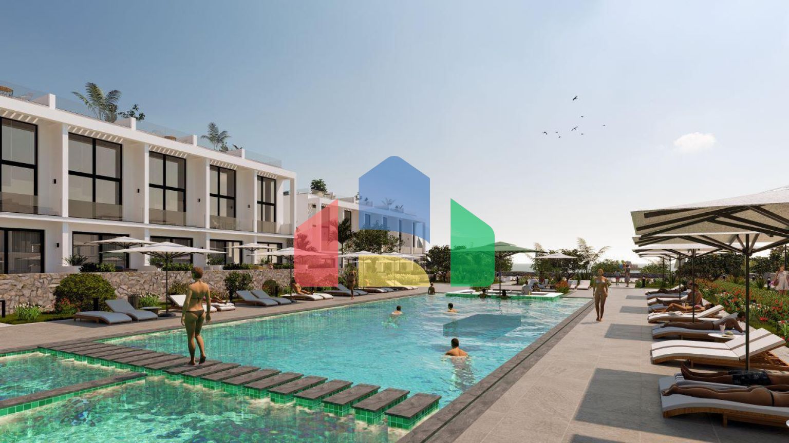 Студия 44 м2 с террасой 8 м2 в Бахчели