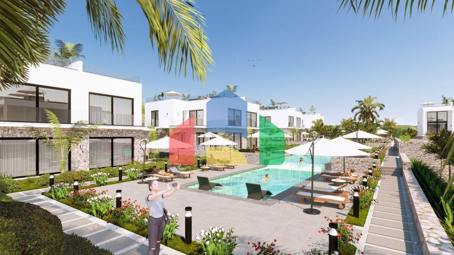 Студия 44 м2 с террасой 8 м2 в Бахчели