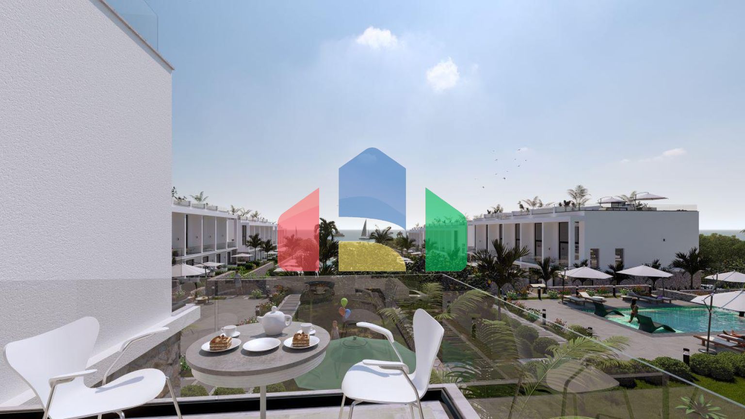 Студия 44 м2 с террасой 8 м2 в Бахчели