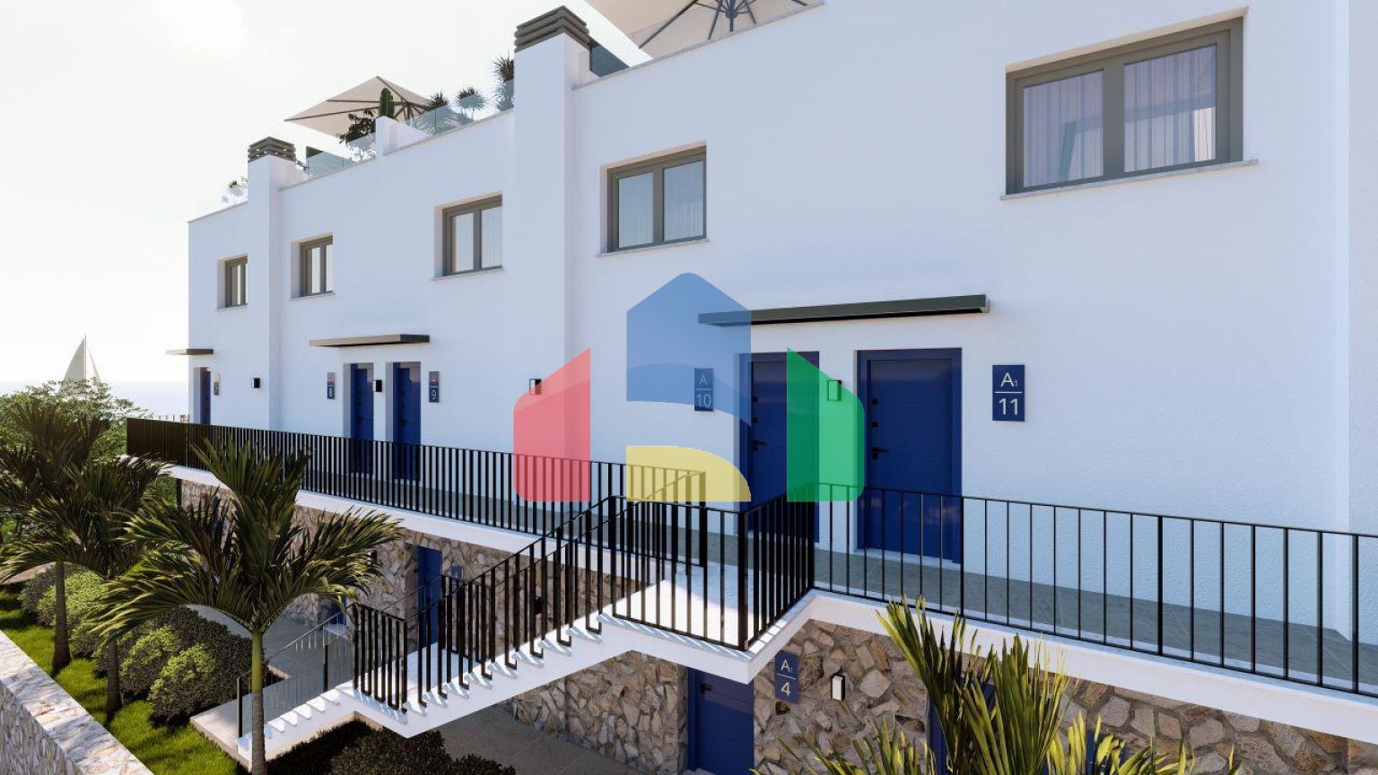 Двухкомнатная квартира 57 м2 с террасой 8 м2 в новом комплексе в Бахчели