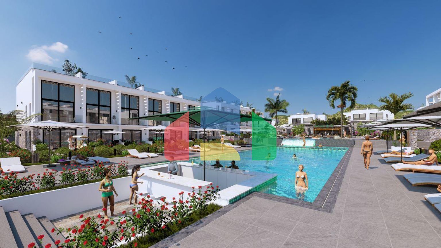 Квартира Loft 1+1 Penthouse 64 м2 с двумя террасами в Бахчели