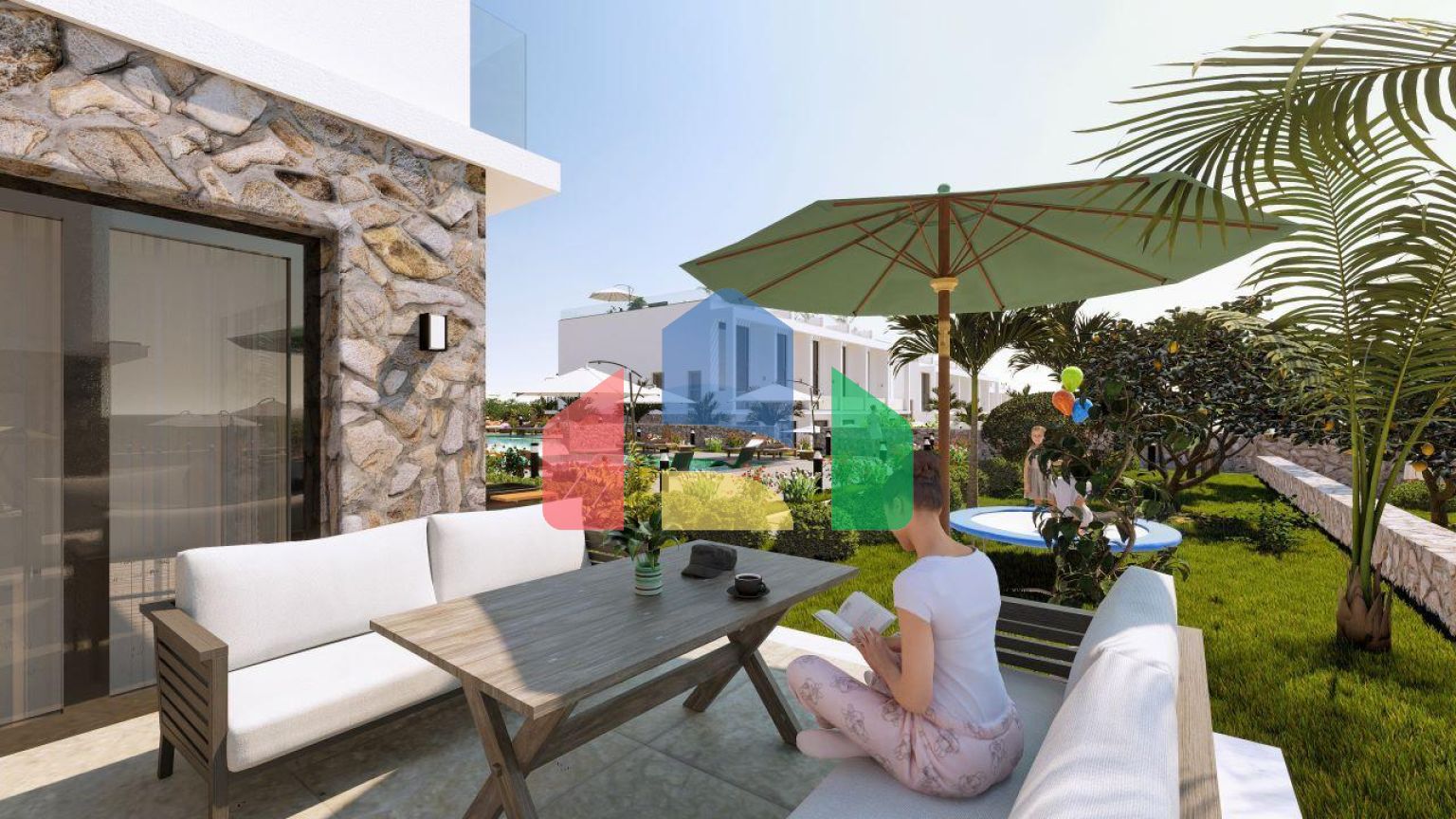 Квартира Loft 1+1 Penthouse 64 м2 с двумя террасами в Бахчели