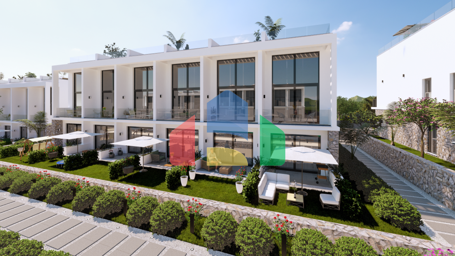 Квартира Loft 1+1 Penthouse 64 м2 с двумя террасами в Бахчели