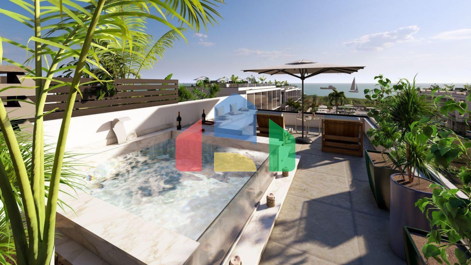 Квартира Loft 1+1 Penthouse 64 м2 с двумя террасами в Бахчели