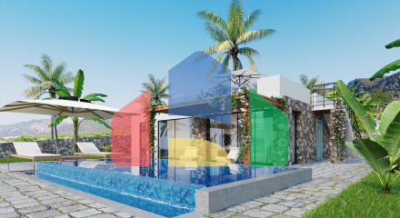 Красивое бунгало 3+1 (130 м2) с террасой и садом в Татлысу