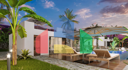 Красивое бунгало 3+1 (130 м2) с террасой и садом в Татлысу