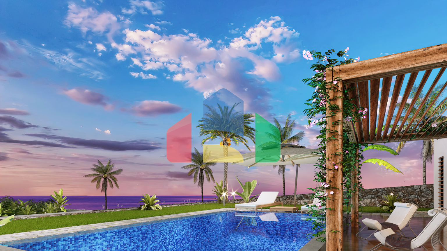 Красивое бунгало 3+1 (130 м2) с террасой и садом в Татлысу