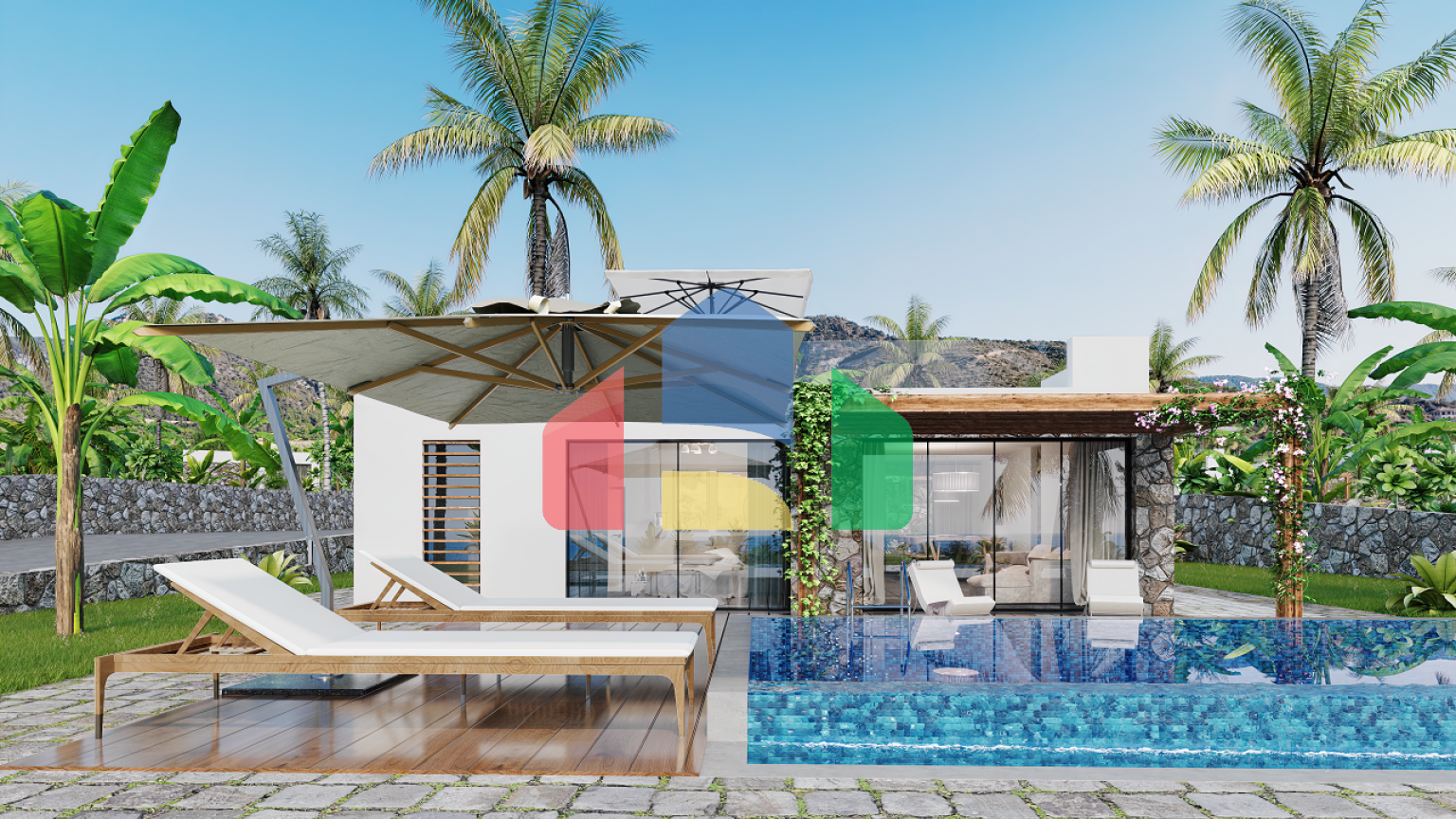 Красивое бунгало 3+1 (130 м2) с террасой и садом в Татлысу