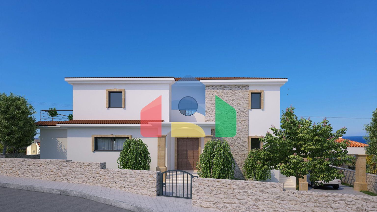 Вилла 3+1 (210 м2) с террасой и бассейном в Эсентепе