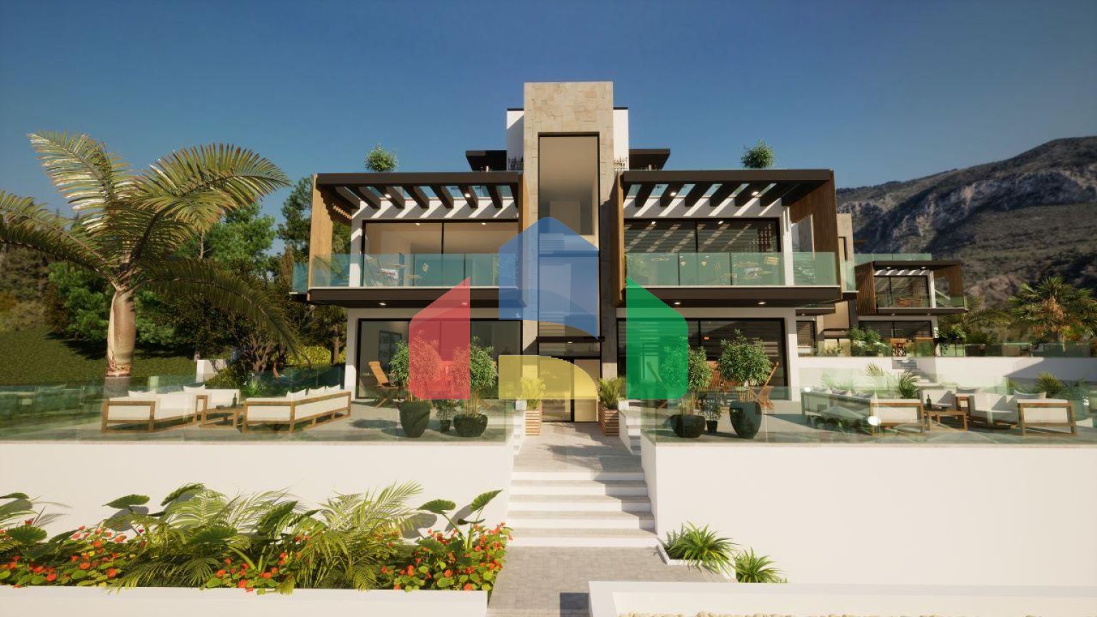 Трехкомнатная квартира 135 м2 с большой террасой на крыше в Доанкое