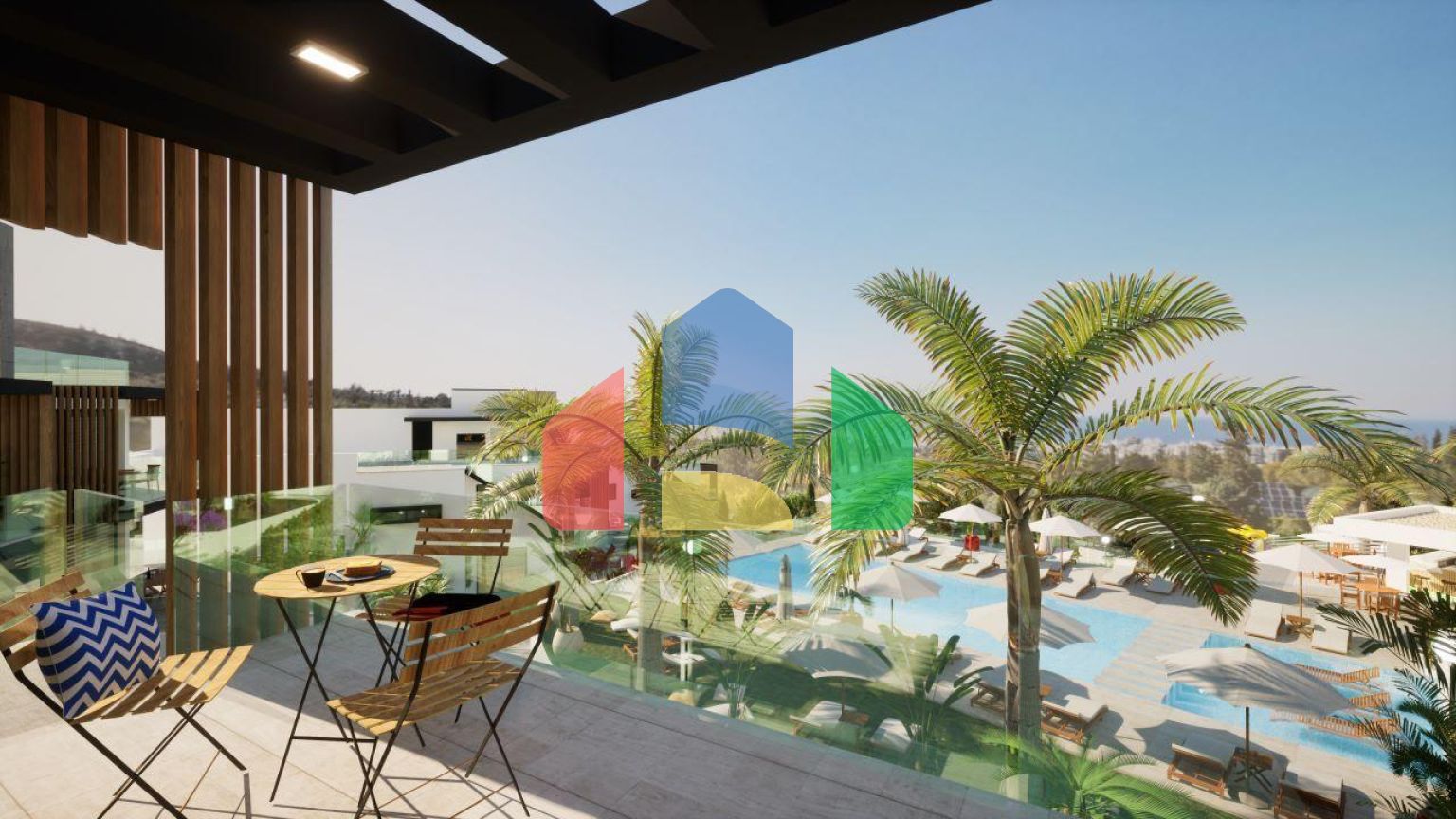 Трехкомнатная квартира 135 м2 с большой террасой на крыше в Доанкое