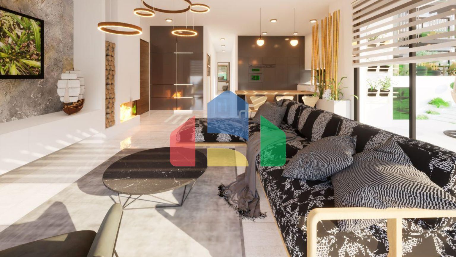 Трехкомнатная квартира 135 м2 с большой террасой на крыше в Доанкое