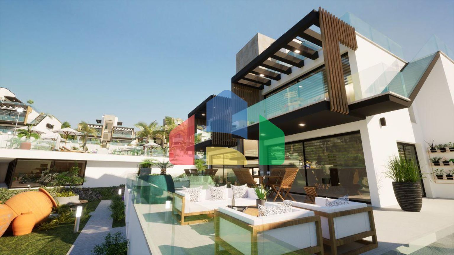 Трехкомнатная квартира 135 м2 с большим садом в уютном комплексе в Доанкое