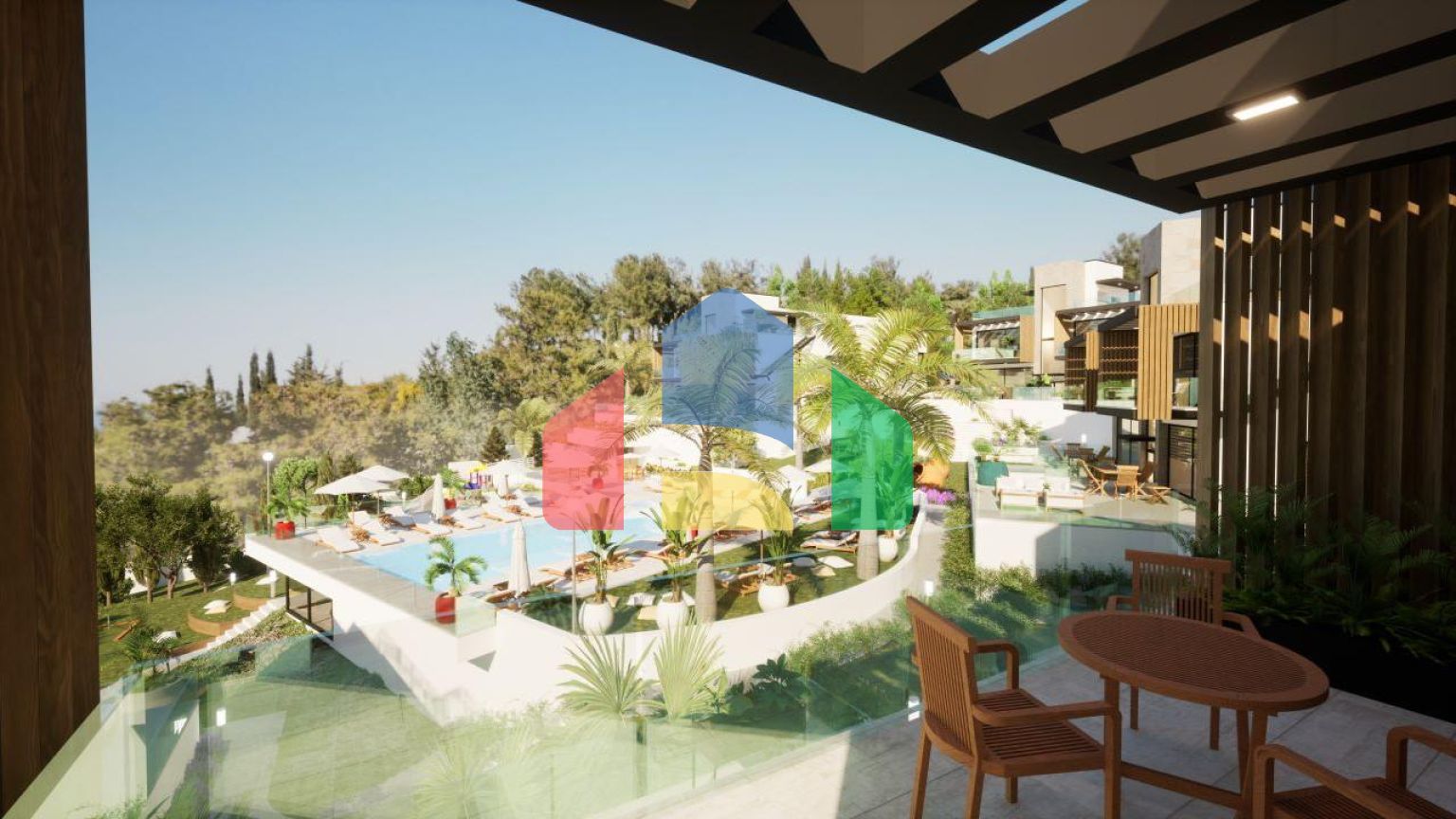 Трехкомнатная квартира 135 м2 с большим садом в уютном комплексе в Доанкое